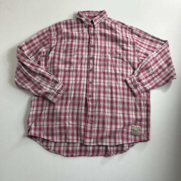 Vintage Abercrombie And Fitch Shirt Mens Large Plaid Big Flannel Oversized Y2K - Picture 1 of 11